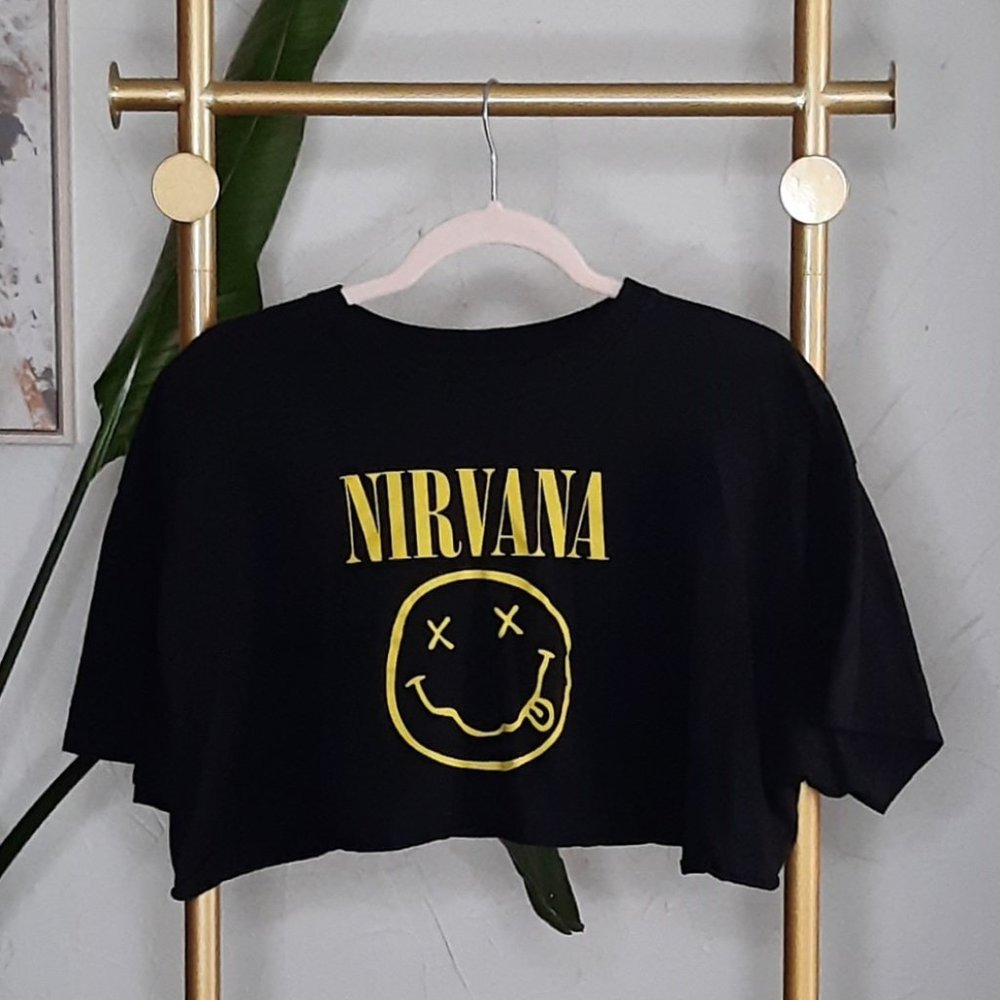 Nirvana Cropped Graphic Tee